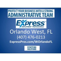 Express Employment Professionals – Orlando West, FL logo - Similar company to Express Employment Professionals Tampa Northwest