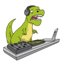 LED Dinosaur logo - Similar company to Sudden Coffee