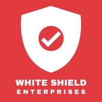 White shield Enterprises logo - Similar company to Infinity Solutions-Kangen Water