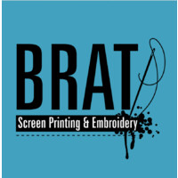 Brat Screen Printing & Embroidery logo - Similar company to Screen Ink. Screen Printing + Embroidery