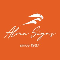 Alma Signs logo - Similar company to Leo. Patriotis Ltd