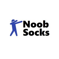 Noob Socks logo - Similar company to White Socks Black Shoes