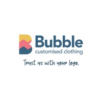 Bubble Customised Clothing logo - Similar company to Moved Forward Ltd