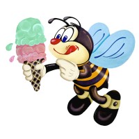Honey Hut Ice Cream logo - Similar company to Honey Bear Tree Fruit Co.