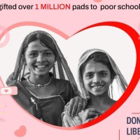Pennies 4 Pads - World's #1 Sanitary Pad Donor logo - Similar company to Diva - Sanitary Pad Vending Machine