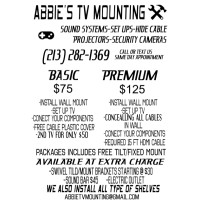 Abbie's Tv mounting logo - Similar company to Ultimate Tv Mounting