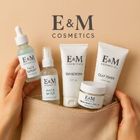 E&M Cosmetics logo - Similar company to Sehaty