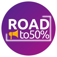 Roadto50% logo - Similar company to Equal Leadership Programme