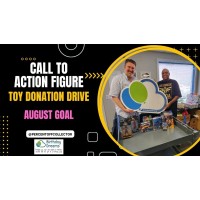 Call to Action Figure Toy Donation Drive logo - Similar company to Dead Zone Games