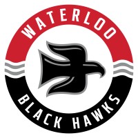 Waterloo Black Hawks logo - Similar company to Cedar Valley Caps