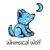 Whimsical Wolf logo - Similar company to Amberbite Games
