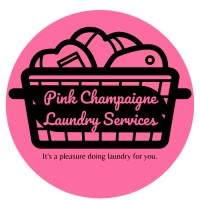 Pink Champaigne Laundry logo - Similar company to Quantum Laundry