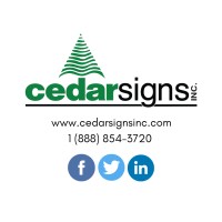 Cedar Signs Inc. logo - Similar company to Vanelec Services
