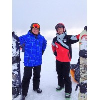 Seattle Snowboard Instructor logo - email format related to Never Stop Moving