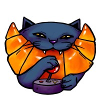 Croissant Cat Games logo - Similar company to Oxiab Game Studio