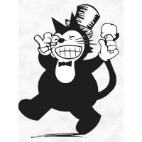 Black Cat Ice Cream logo - Similar company to The Great Escape Room