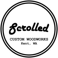 Scrolled Custom Woodworks logo - Similar company to S & S Custom Woodworks
