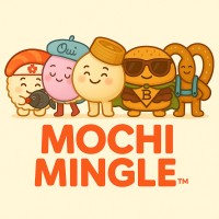 Mochi Mingle logo - Similar company to Fat Straws Boba & Mochi Donuts