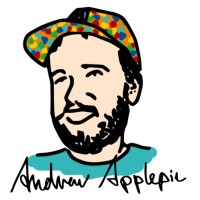 Andrew Applepie logo - Similar company to Fett Music