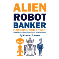 Alien Robot Banker - Marketing Book logo - Similar company to Stopwatch Creative