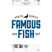 Steve Costi's Famous Fish logo - Similar company to Sofiri