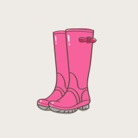 Tall Pink Gumboots