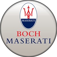 Boch Maserati logo - Similar company to Aston Martin Boston