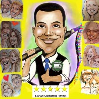 Caricatures By Tony Smith logo - Similar company to Comic Book Lounge + Gallery