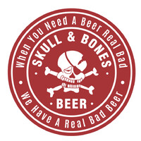 Skull & Bones Beer logo - Similar company to Digitizing Stitches