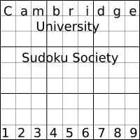 Cambridge University Sudoku Society logo - Similar company to Tech Sudoku