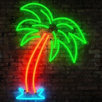Neon Palm Tree logo - Similar company to Permion