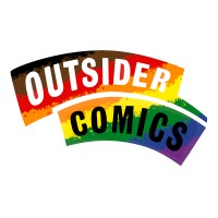 Outsider Comics logo - Similar company to Pride Book Café