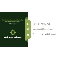 Mukhtiar Ahmed Landscape & Gardening Work & Maintenance Co L L C logo - Similar company to Nirvana Gardening Dubai