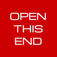 OPEN THIS END logo - Similar company to Minotaur
