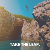 Take The Leap logo - Similar company to Simple Man Guide.