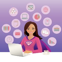 Virtual Girl Friday logo - Similar company to Your Gal Friday - Us-Based Virtual Assistant Services