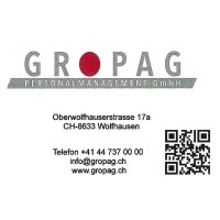 Gropag Personalmanagement GmbH logo - Similar company to Optiwork Ag - Bau Software & Digitalisierung
