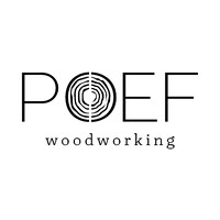 Poef Woodworking logo - Similar company to Bitspeed ⚡️
