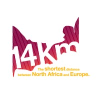 14km - the shortest distance between North Africa and Europe e.V. logo - Similar company to Mediale Pfade