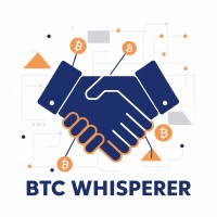 The BTC Whisperer logo - Similar company to Fiatgate By Blockchain Reaction