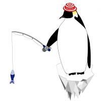 Fishing Penguin logo - Similar company to Sagex