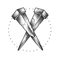Rusty Nails Coffee Roasters logo - Similar company to Rusty Hinges Ranch