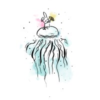 Peanut Bunny Jellyfish logo - Similar company to Peanut Studios