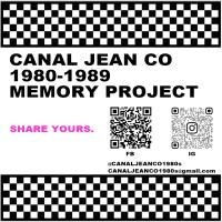 CANAL JEAN CO 1980s MEMORY PROJECT logo - Similar company to Virtual Shoe Museum