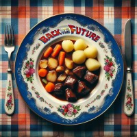 Retour vers le futur de l'assiette logo - Similar company to Mademoiselle Mr. (Mademoiselle Monsieur)
