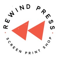 Rewind Press logo - Similar company to Cold Duck Screen Printing