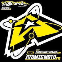 ATOMIC MOTO logo - Similar company to Ktm & Husqvarna Motorcycles Troyes