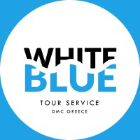 White Blue Tour Service Greece DMC GREECE logo - Similar company to Visitaegean Dmc Greece