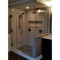 Frameless Shower Doors - Enclosures. Frameless Showers. Lehigh Valley, Allentown/Bethlehem/Easton. logo - Similar company to Atlantic Glass Etching